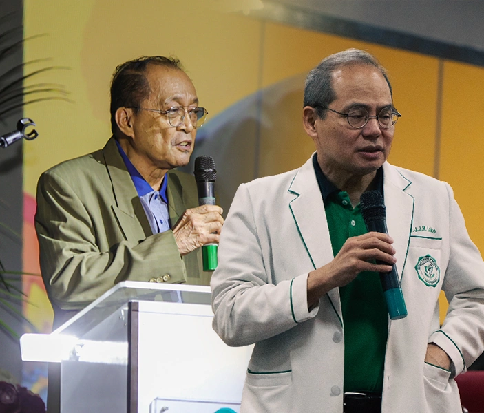 Gullas College of Medicine leaders discussing the MD program and institutional vision for medical education in Cebu, Philippines