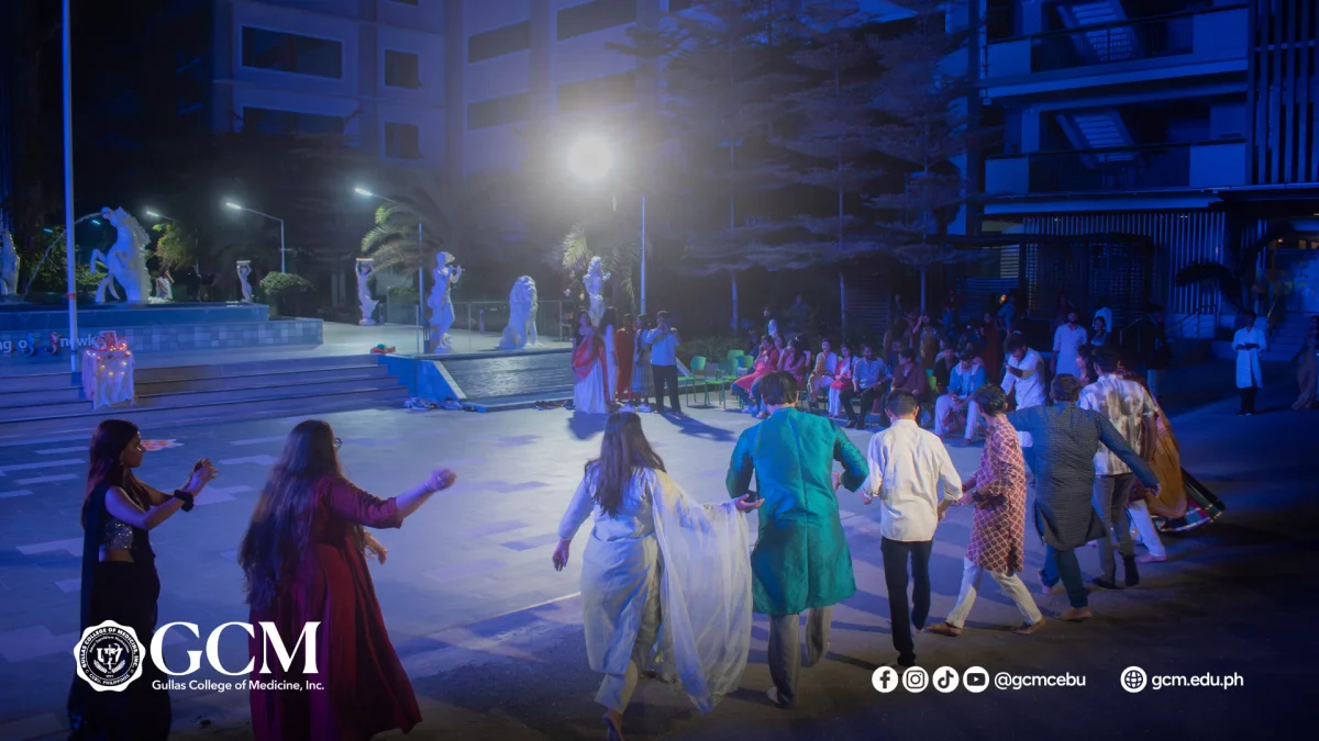indian students dancing 