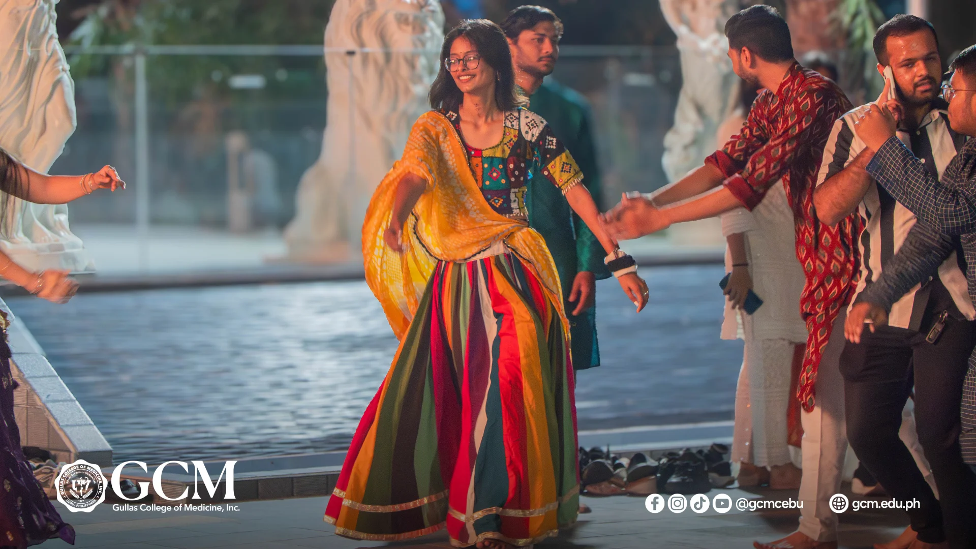 indian student dancing 